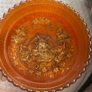 1911-1913 Imperial Windmill Marigold Carnival Glass Bowl